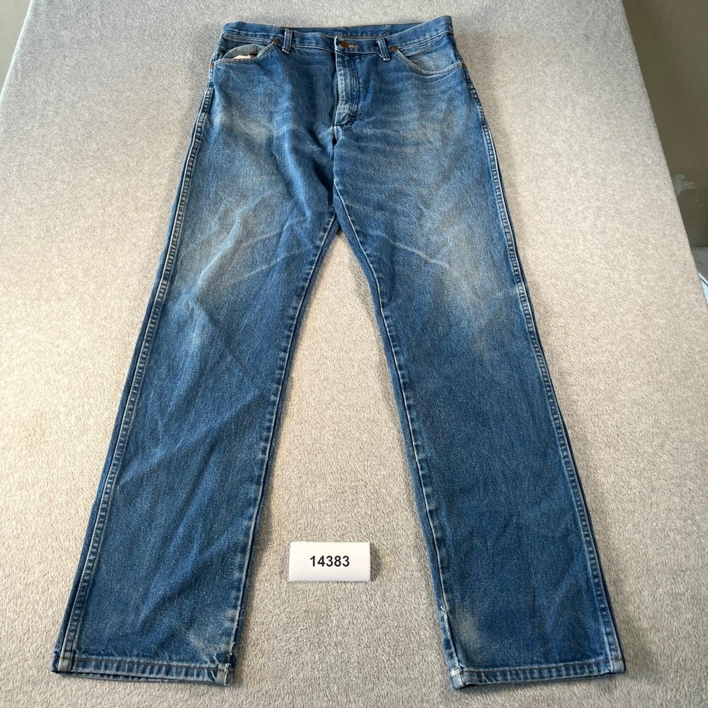 Wrangler Jeans Mens 36x36 Blue Denim Cotton Cowboy Cut Original Fit Straight Leg